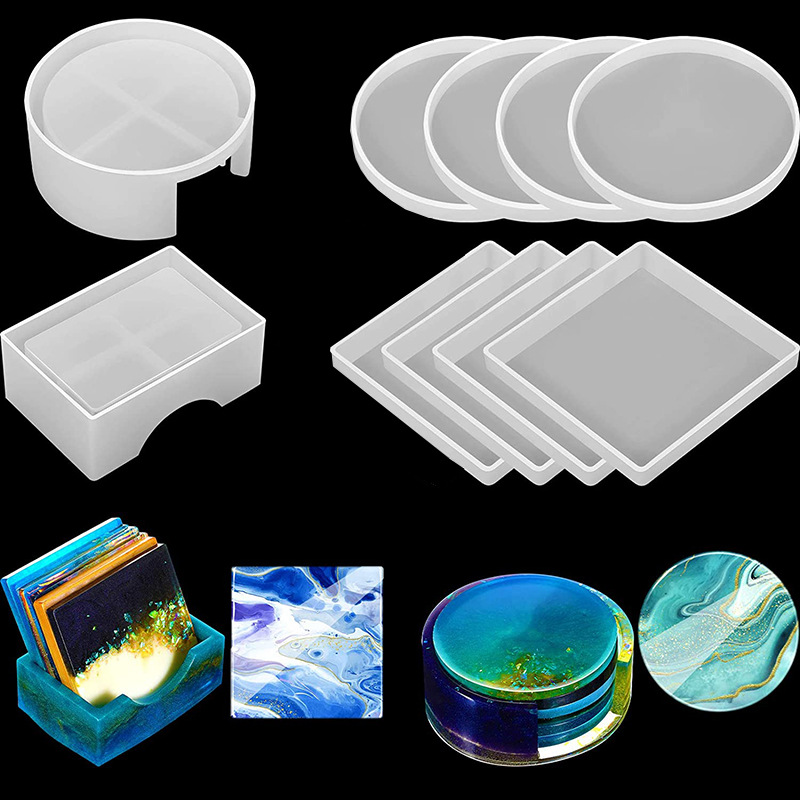 Silicone Epoxy Resin Molds Set - 5 sztuk/zestaw Formy silikonowe do żywicy