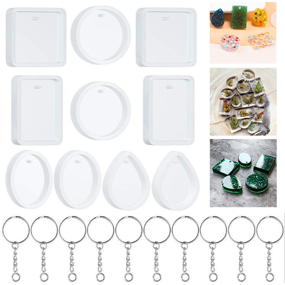 Silicone Epoxy Resin Molds Set - 20 sztuk/zestaw DIY brelok wisiorek odlewania