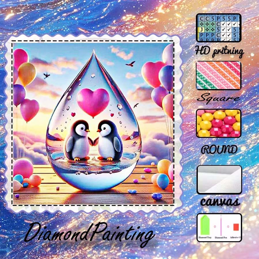 5D Diamond Painting Kit Full Drill - 1 sztuka tkaniny flokowanej 5D DIY,