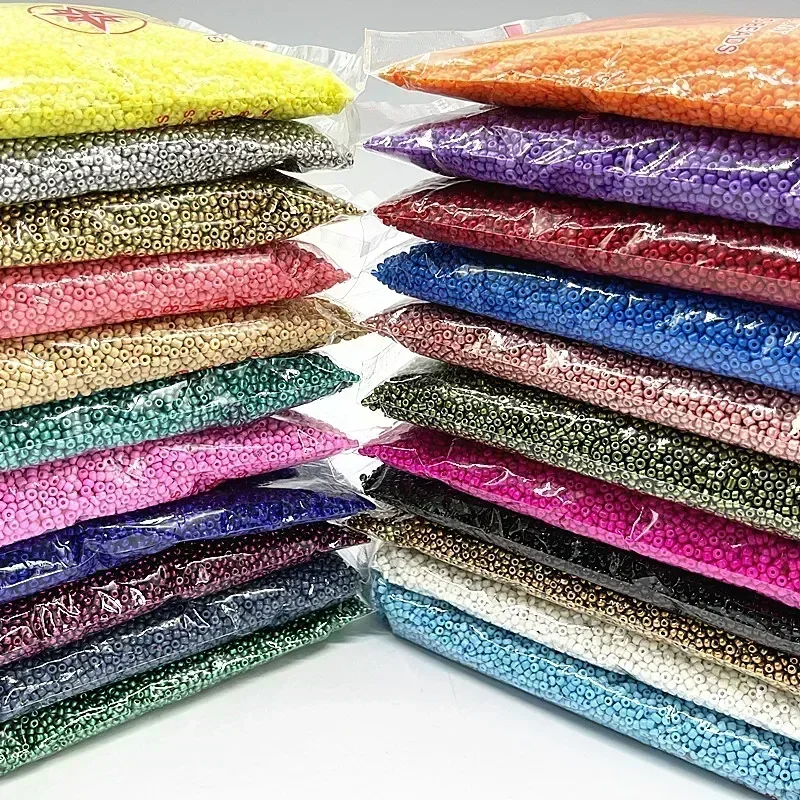 Glass Seed Beads 2Mm Jewelry Making - 10g Kolorowe szklane koraliki z efektem
