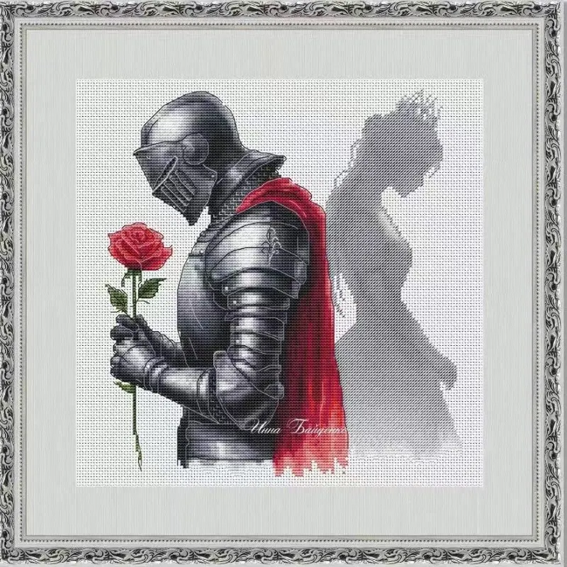 Cross Stitch Stamped Kits Beginners - [[CC4971 - Zakochany Rycerz] Zestaw do