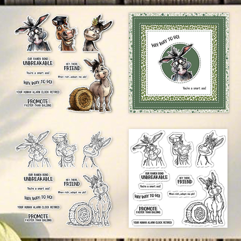 Zabawny osiołek na sezon ukońc – Clear Silicone Stamps For Card Making recenzja i cena