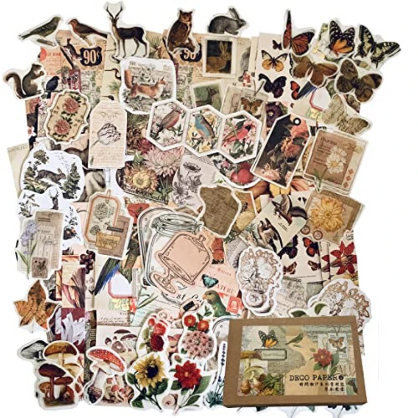 Naklejki Vintage do Journaling – Vintage Junk Journal Scrapbooking Paper recenzja i cena