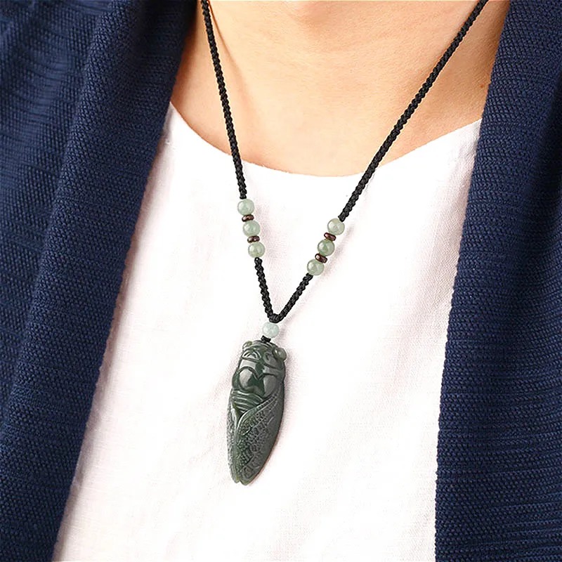 Naturalny Hetian Jade cykada w – Beading recenzja i cena