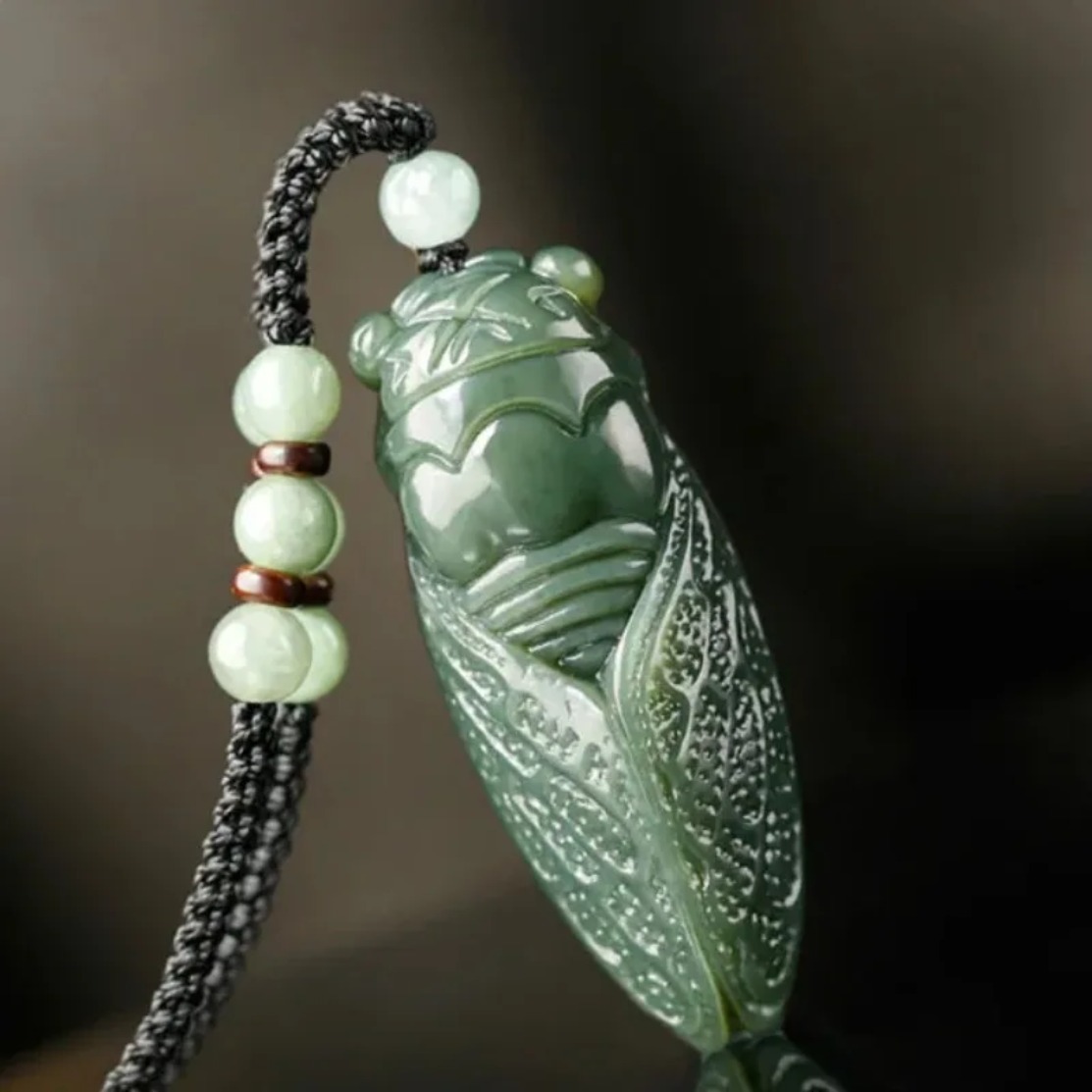 Naturalny Hetian Jade cykada w – Beading recenzja i cena