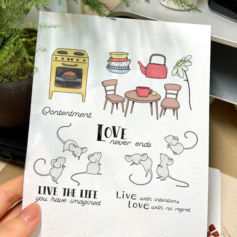 Suncraft Little Mouse & Kitche – Clear Silicone Stamps For Card Making recenzja i cena