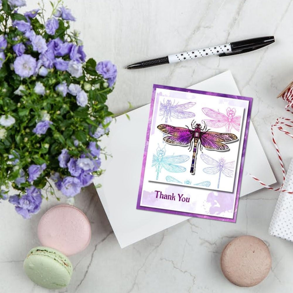 Przezroczyste znaczki ważki do – Clear Silicone Stamps For Card Making recenzja i cena