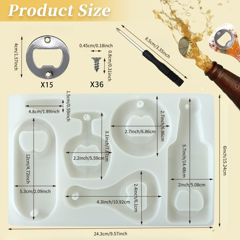 Forma silikonowa do otwieracza – Silicone Epoxy Resin Molds Set recenzja i cena