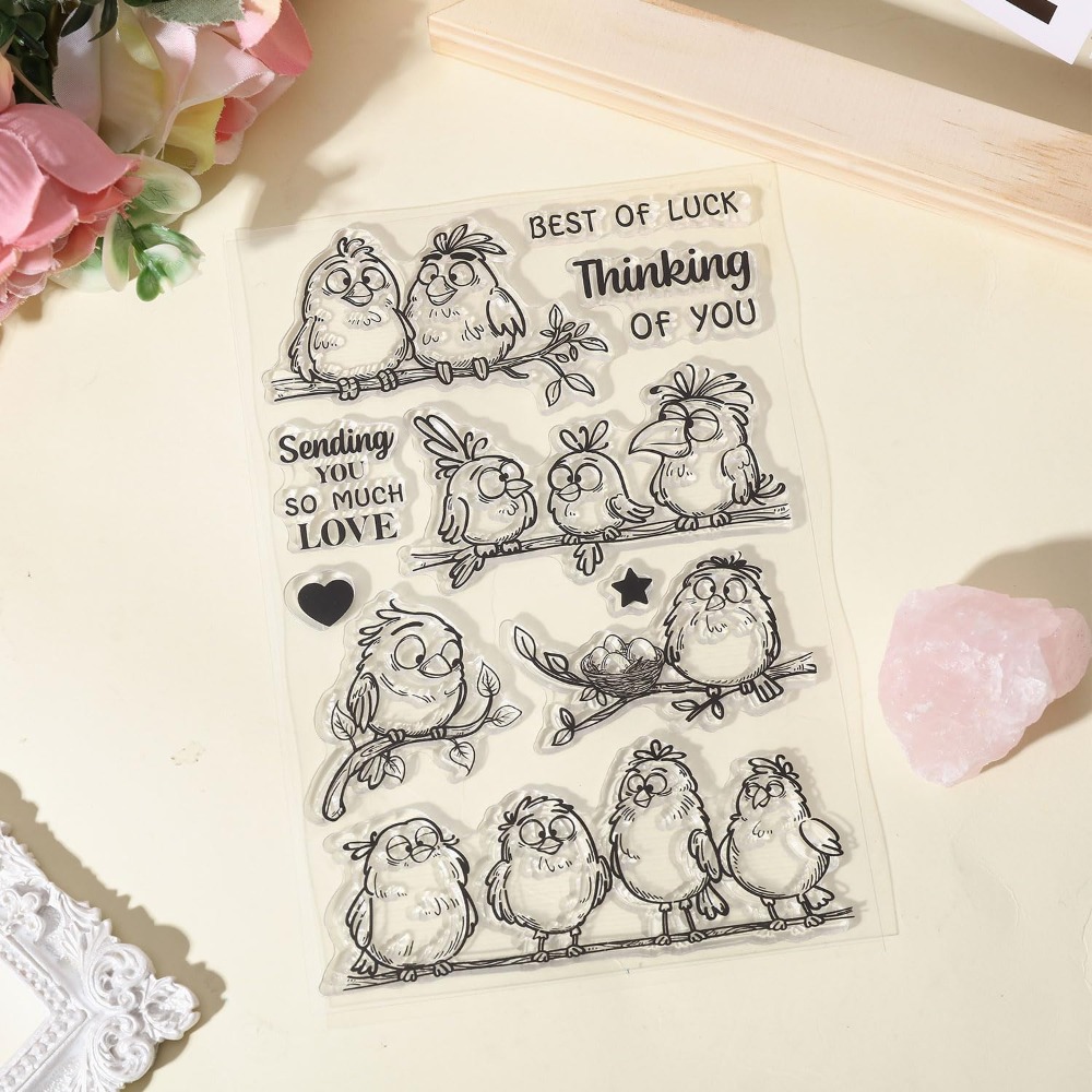 Zabawne Ptaki Gałęzie Przezroc – Clear Silicone Stamps For Card Making recenzja i cena