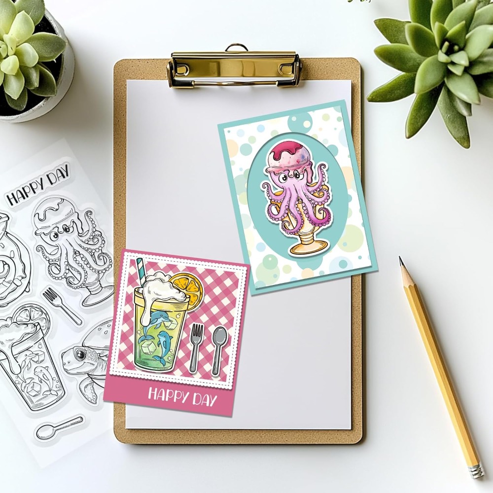 Przezroczyste stempelki z moty – Clear Silicone Stamps For Card Making recenzja i cena