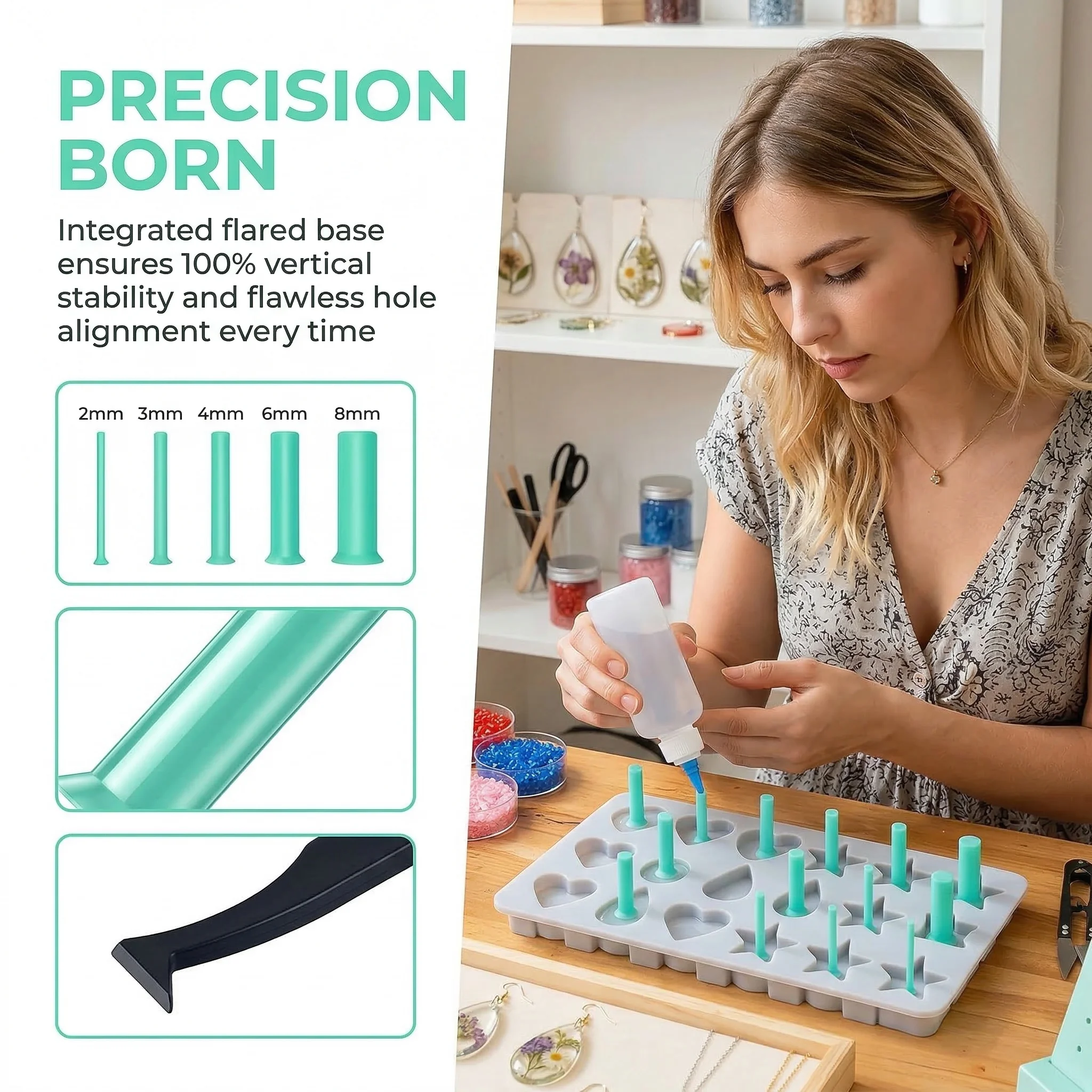 Zestaw 35 szt. otwornic do żyw – Silicone Epoxy Resin Molds Set recenzja i cena
