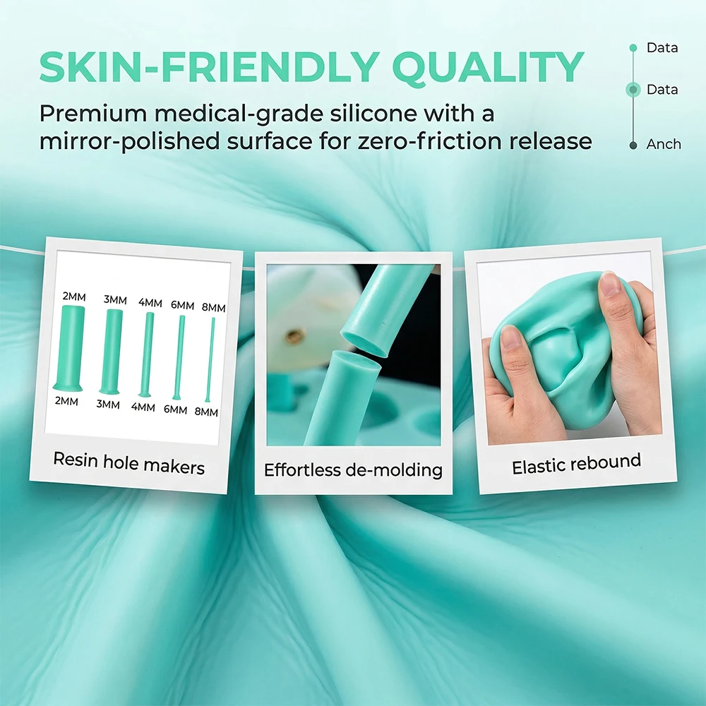 Zestaw 35 szt. otwornic do żyw – Silicone Epoxy Resin Molds Set recenzja i cena