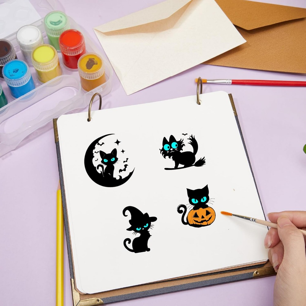 Halloweenowe czarne koty, prze – Clear Silicone Stamps For Card Making recenzja i cena