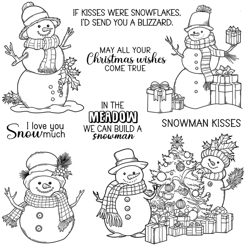 Zimowy Bałwanek Świąteczne Wyk – Clear Silicone Stamps For Card Making recenzja i cena